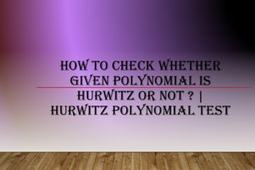 Hurwitz Polynomial Test
